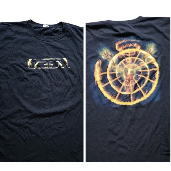 2007 TOOL 10,000 Days Tour Concert Double Sided Black T-Shirt XXL 2XL Anvil Tag - Picture 1 of 8